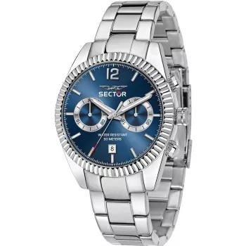 SECTOR MAN R3253240006 41 mm Orologio al Quarzo Acciaio Quadrante Nero Bracciale Argento