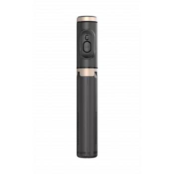 SEEK TOTI selfie stick con design nascosto e treppiede stabile Q12, nero