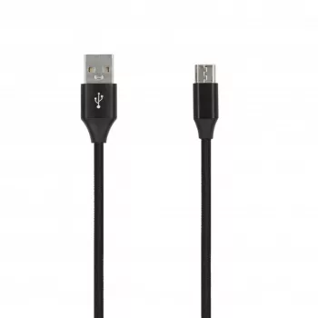 SEEK TOTI USB A a Micro USB, cavo intrecciato 2m, 2A, nero