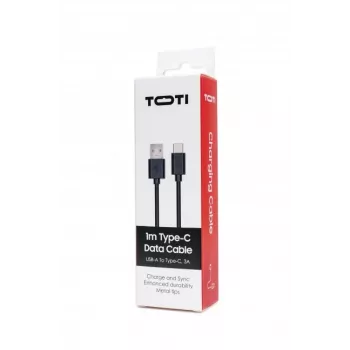 SEEK TOTI USB-A a Type-C, cavo dati PVC 1m 3A, nero