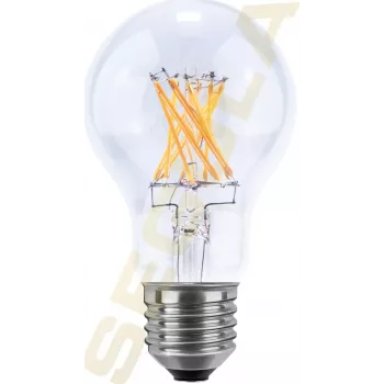 SEGULA Lampadina LED filamento trasparente E27 6,5W 2700K dimmerabile A60