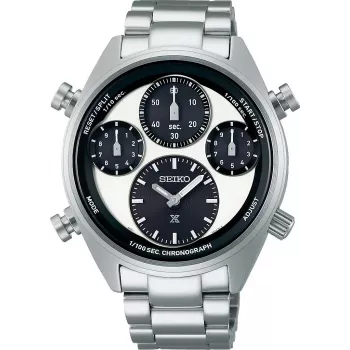 SEIKO SFJ001P1 Orologio cronografo solare al quarzo uomo 42mm Acciaio inox