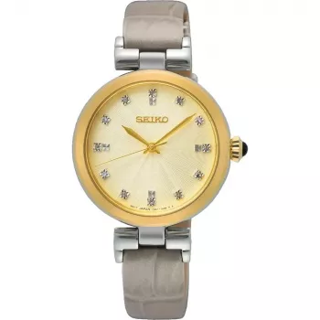 SEIKO SRZ546P1 orologio da donna al quarzo 30mm acciaio inox quadrante argentato