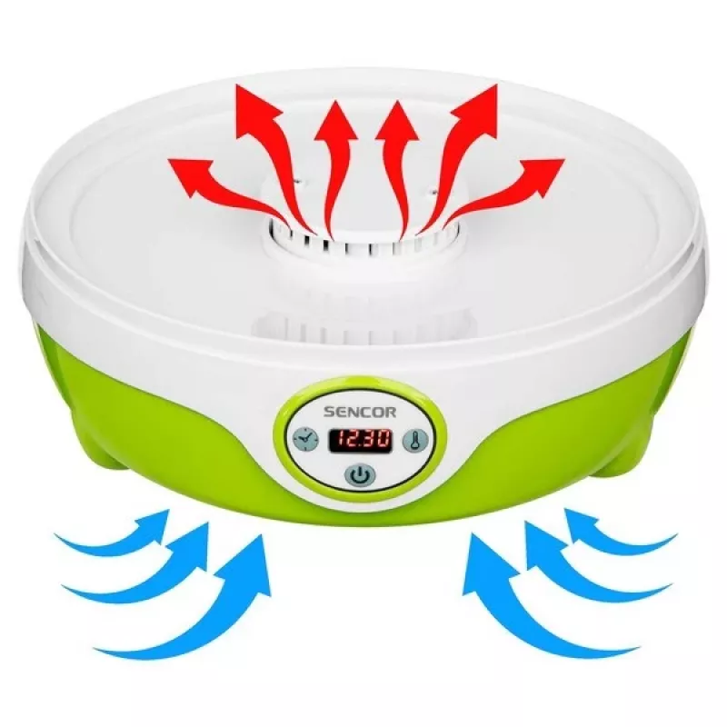 Sencor SFD 851GR essiccatore, 240 W, diametro setaccio 25,5 cm, 35-70°C, verde