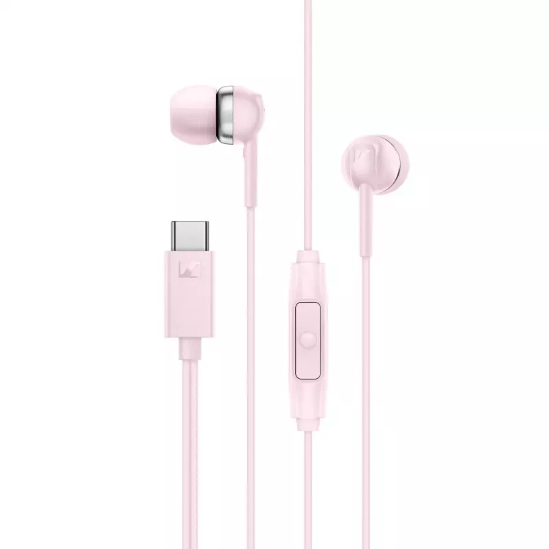 Auricolari in-ear con filo Sennheiser CX 80U con microfono e telecomando in linea, Sakura Pink, 17 Hz - 20 kHz