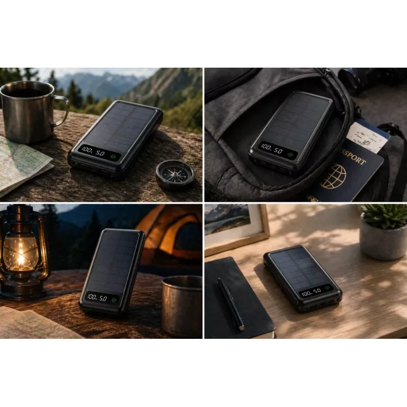 Setty Power bank solare SLR-120 20000 mAh nero