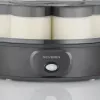 Severin JG 3510 Yogurtiera, 7 vasetti da 150 ml, Dark Inox/Nero
