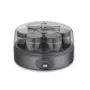 Severin JG 3510 Yogurtiera, 7 vasetti da 150 ml, Dark Inox/Nero