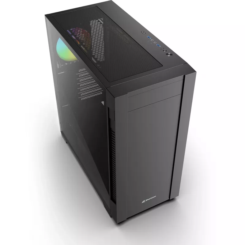 Sharkoon S25-W2 ARGB Black Case Midi Tower in vetro temperato (modello 2026)