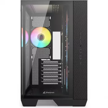 Sharkoon Steel Shark Black Case Mid-Tower in vetro temperato x2
