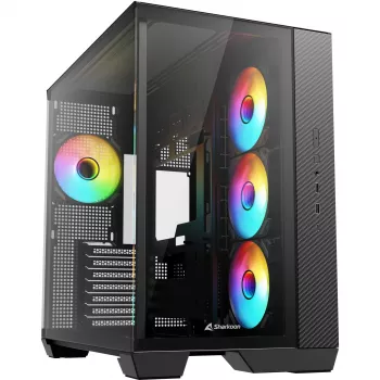Sharkoon Steel Shark Black Case Mid-Tower in vetro temperato x2