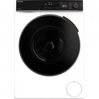 SHARP ES-WNFB214CWDA-DE Lavatrice a carica frontale, 10 kg, 1400 giri/min, bianca, Wi-Fi, motore Advanced Inverter