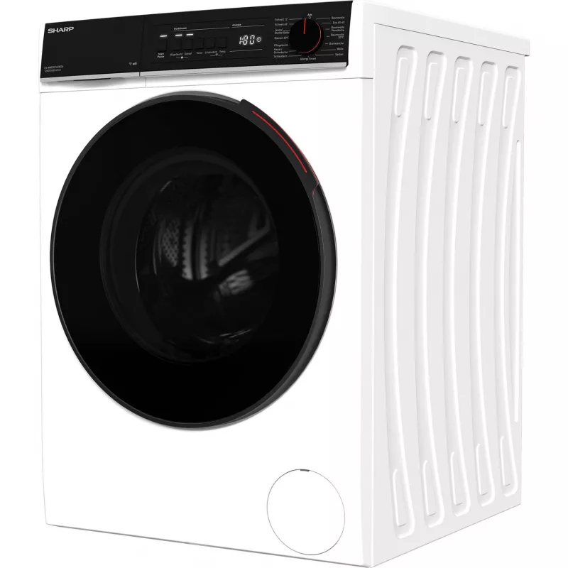 SHARP ES-WNFB214CWDA-DE Lavatrice a carica frontale, 10 kg, 1400 giri/min, bianca, Wi-Fi, motore Advanced Inverter