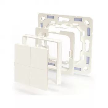 Shelly Plug & Play BLU Wall Switch 4 adattatore Legrand & Shelly bianco