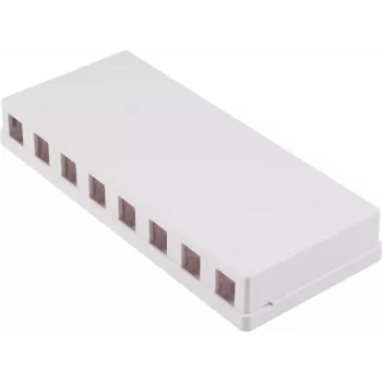 SHIVERPEAKS 8-Port Keystone scatola a parete, bianco BS08-10119