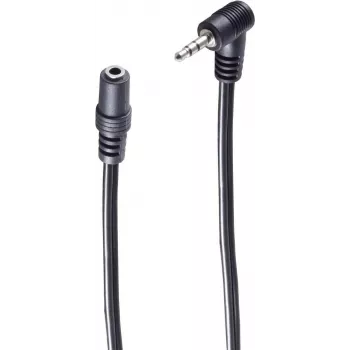 SHIVERPEAKS BASIC-S Cavo prolunga audio jack angolare 2,5 mm maschio su jack 3,5 mm femmina, 0,2 m, nero BS30781