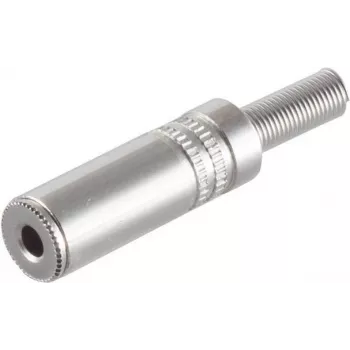 shiverpeaks BASIC-S presa jack stereo 3,5 mm, case in metallo, connessione a saldare, sacchetto in polietilene con foro euro (BS51210-M)