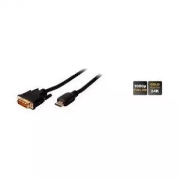 SHIVERPEAKS BASIC-S cavo HDMI a DVI-D 24+1, 1,0 m, dorato, nero BS77480