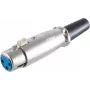 SHIVERPEAKS BASIC-S connettore femmina XLR, femmina, con scarico di trazione, 3 poli, pressofusione di zinco nichelata, connessione a saldare, BS55020