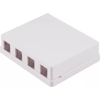 SHIVERPEAKS BS08-10117 scatola di connessione keystone, 4 porte, a parete, bianco