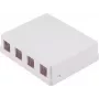 SHIVERPEAKS BS08-10117 scatola di connessione keystone, 4 porte, a parete, bianco
