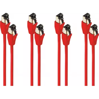 shiverpeaks BS08-41074-4 cavo di rete Cat8.1 F/FTP, RJ45, rosso, 10 m