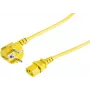 SHIVERPEAKS BS09-05182 cavo di alimentazione giallo 1,8 m CEE 7/7 su IEC C13