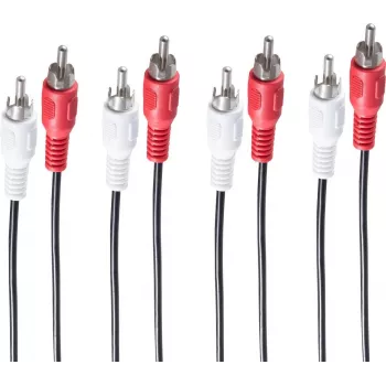 SHIVERPEAKS BS40112 Cavo audio RCA 4 canali, 1,5 m, dorato, nero