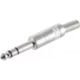 ShiverPeaks BS50200 Connettore jack 6,3 mm stereo, 3 poli, metallo, saldabile, con protezione antitorsione