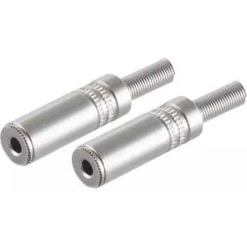 SHIVERPEAKS BS51210-M2 connettore jack stereo 3,5 mm, acciaio inox, connessione a saldare, dorato