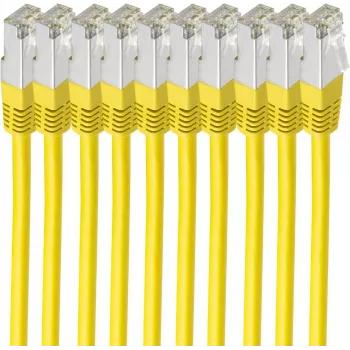 SHIVERPEAKS BS75711-HY-SET-10 cavo patch Cat6 S/FTP, 1 m, RJ45 placcati oro, nero