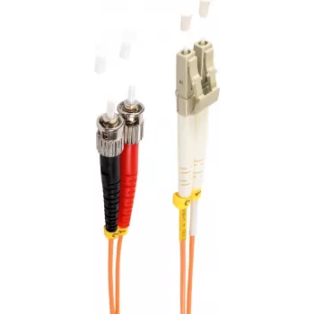 SHIVERPEAKS BS77950 Cavo patch in fibra ottica 10 m LC a ST OM2 duplex arancione