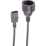SHIVERPEAKS cavo adattatore di alimentazione IEC C14 a CEE 7/3 Schuko, 3m, 1mm², 10A, nero, per UPS BS09-07045