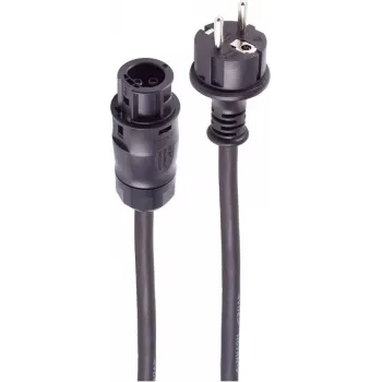 SHIVERPEAKS cavo di immissione fotovoltaico BC01 a CEE 7/7 Schuko, 5 m, 16 A, 250 V, IP67, nero BS02-40055