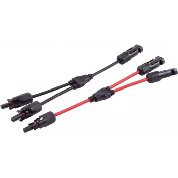 SHIVERPEAKS PV4 set cavi adattatore a T, 2-in-1, 4 mm², rosso/nero, 30 cm (BS02-21022)