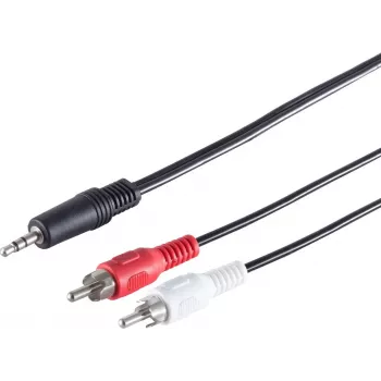 SHIVERPEAKS S-Conn cavo audio 3,5 mm su 2x RCA 2,5 m nero rosso bianco (30832-2.5)