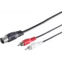 SHIVERPEAKS S/CONN maximum connectivity cavo adattatore audio connettore maschio DIN 5-Pin a 2 connettori maschio RCA, 1,5 m, nero 10302