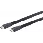ShiverPeaks S/CONN maximum connectivity cavo HDMI piatto, connettore maschio HDMI Type-A a connettore maschio HDMI Type-A, contatti dorati, 4K Ultra HD, 3D, HEAC, 3,0 m, nero 77473-FLAT