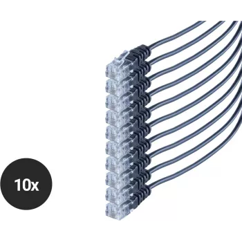 SHIVERPEAKS S/CONN maximum connectivity Cavo per telefono, connettore maschio RJ11 su connettore maschio RJ11, rotondo, nero, flessibile, rame, 2,0 m, confezione da 10 (SO70084-2-SET10)