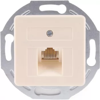 SHIVERPEAKS S/CONN maximum connectivity Presa di rete da incasso UAE RJ45 1x8 con placca centrale e anello di montaggio in metallo, bianco puro 74221-1-50-UNI