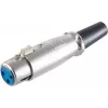 SHIVERPEAKS S/CONN Maximum Connectivity connettore femmina XLR con scarico di trazione, 3 poli femmina, zinco pressofuso nichelato, connessione a saldare 55020