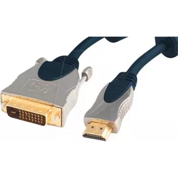 shiverpeaks SP77482 adattatore a cavo HDMI su DVI-D, 2 m, blu e cromato