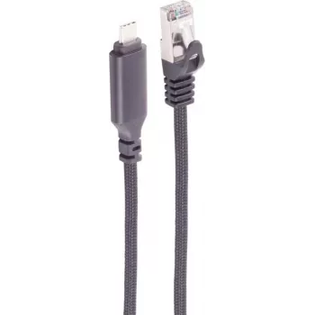 SHIVERPEAKS cavo adattatore USB-C a RJ45 Gigabit Ethernet, 15m, alluminio, nero BS14-51085