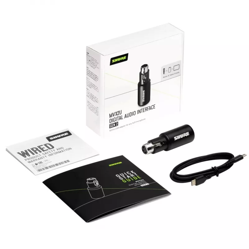 Shure MVX2UG2 interfaccia audio digitale XLR su USB