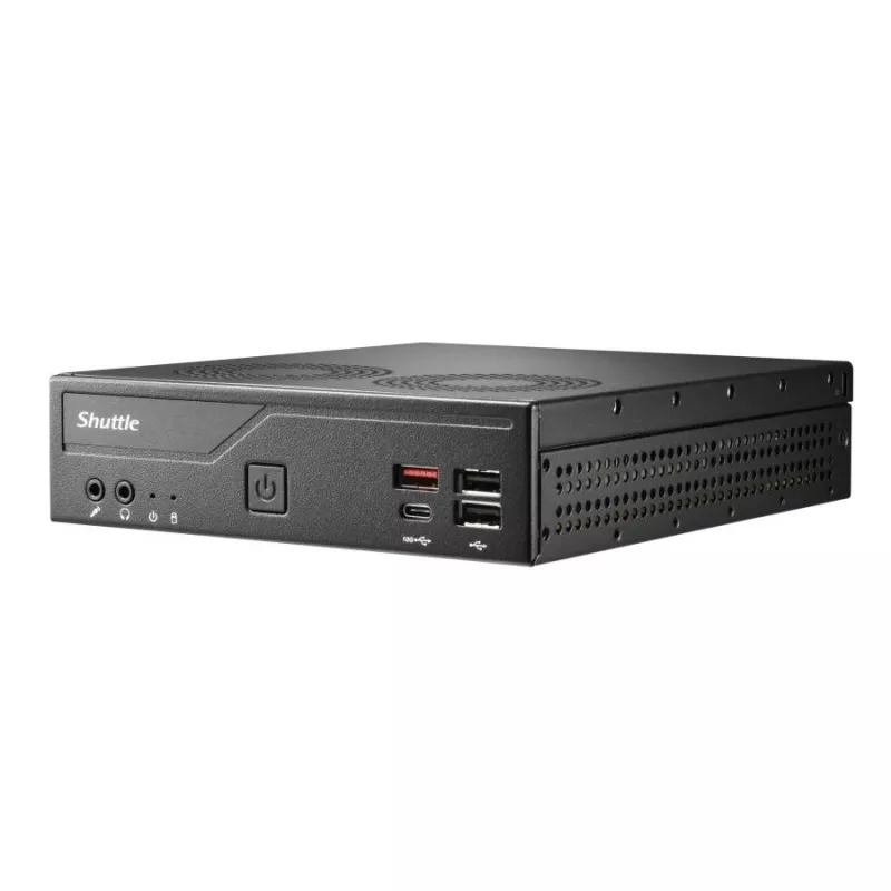 Shuttle DH810S Slim PC Barebone, S1851 (Intel H810), DDR5, DisplayPort, HDMI, M.2, GbE LAN, 8x USB, COM