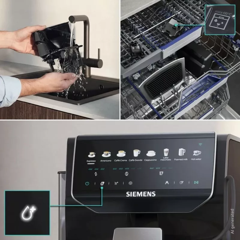 Siemens EQ500 iAroma TP553E07 macchina da caffè automatica, nero pianoforte