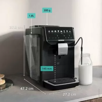 Siemens EQ500 iAroma TP553E07 macchina da caffè automatica, nero pianoforte