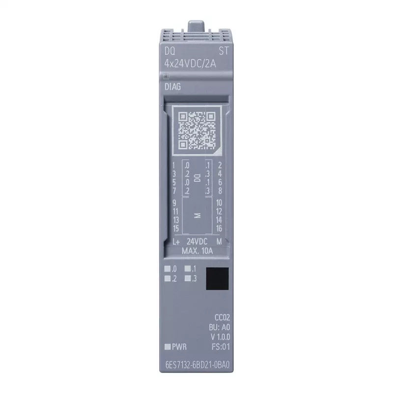 SIEMENS SIMATIC ET 200SP modulo di uscita digitale DQ 4x24VDC/2A ST (6ES7132-6BD21-0BA0)