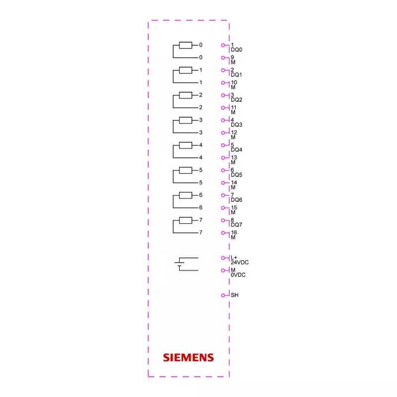 Siemens SIMATIC ET 200SP modulo di uscita digitale DQ 8x24VDC 6ES7132-6BF01-0CA0