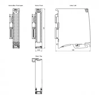 Siemens SIMATIC S7-1500 modulo di ingresso digitale DI 16 x 24V DC, 16 canali, Type 3, diagnostica, modalità isocrona